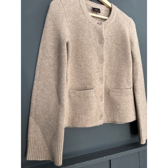 Quince Mongolian Cashmere Structured Cardigan Sweater in Oatmeal Size XS - Picture 7 of 16